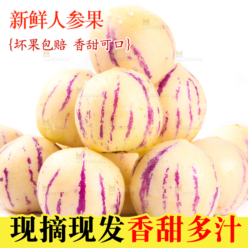 白底上的云南人参果
