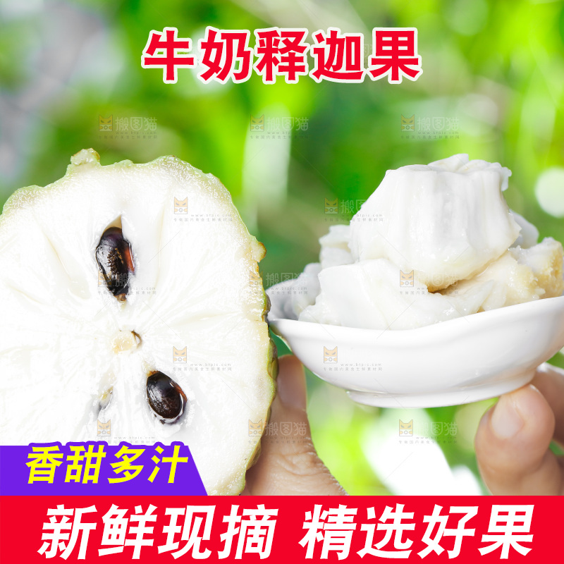 手里拿着释迦果