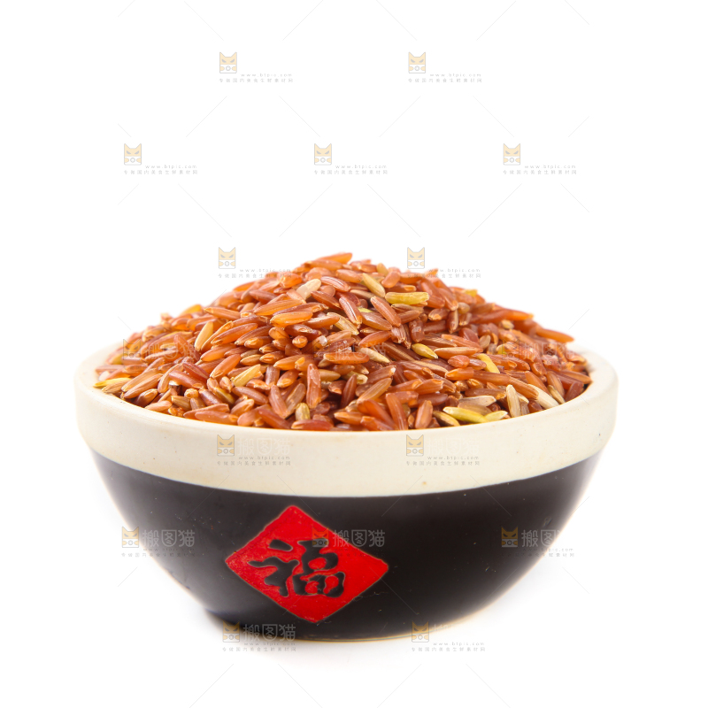 白底上的红香米