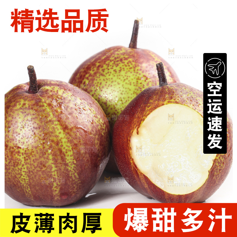 白底上的陕西彩虹梨
