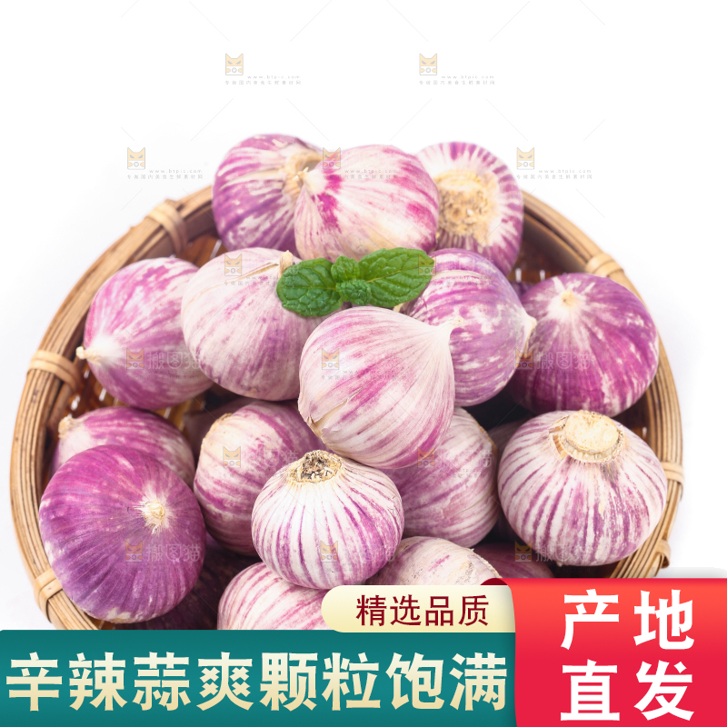 篮子里装着独头蒜