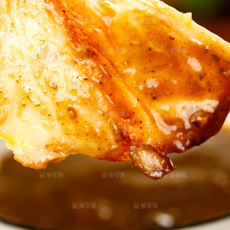鸡排蘸酱