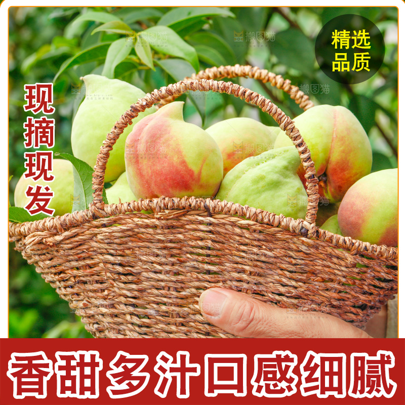 手拿云南鹰嘴水蜜桃