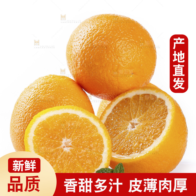 浅底上摆放着脐橙