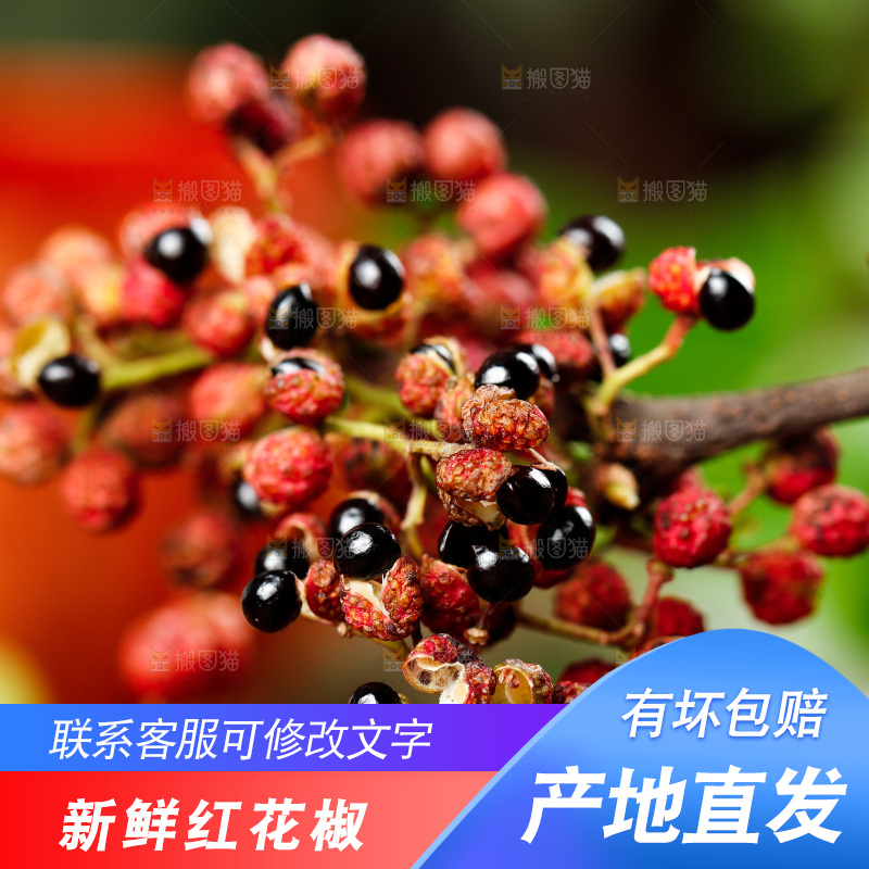 深底上的红花椒