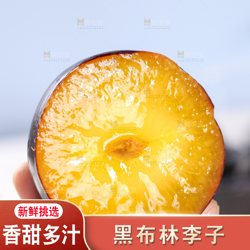 手拿切开的黑布林