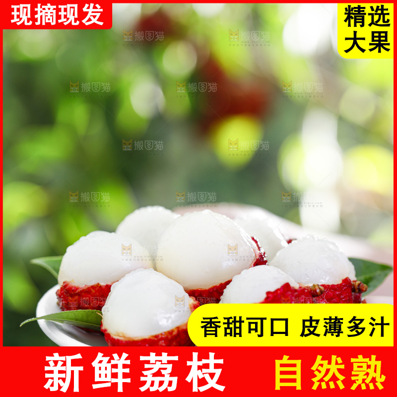 手端一盘荔枝