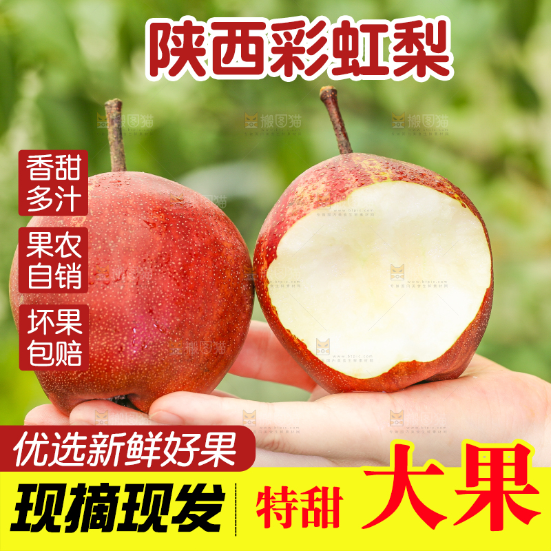 手拿彩虹梨