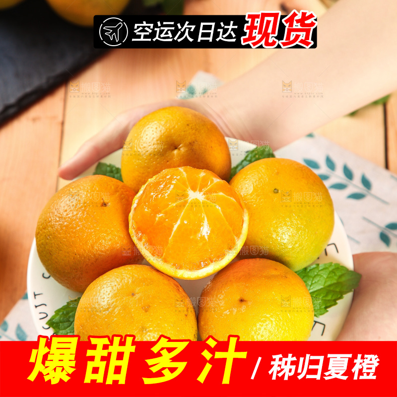 手拿着的秭归夏橙