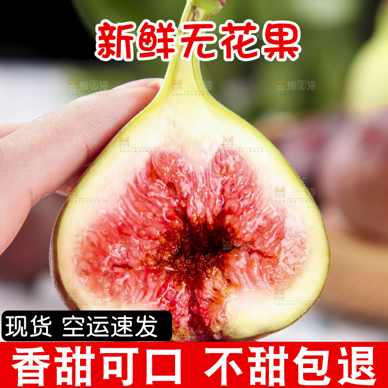 手拿切开的无花果