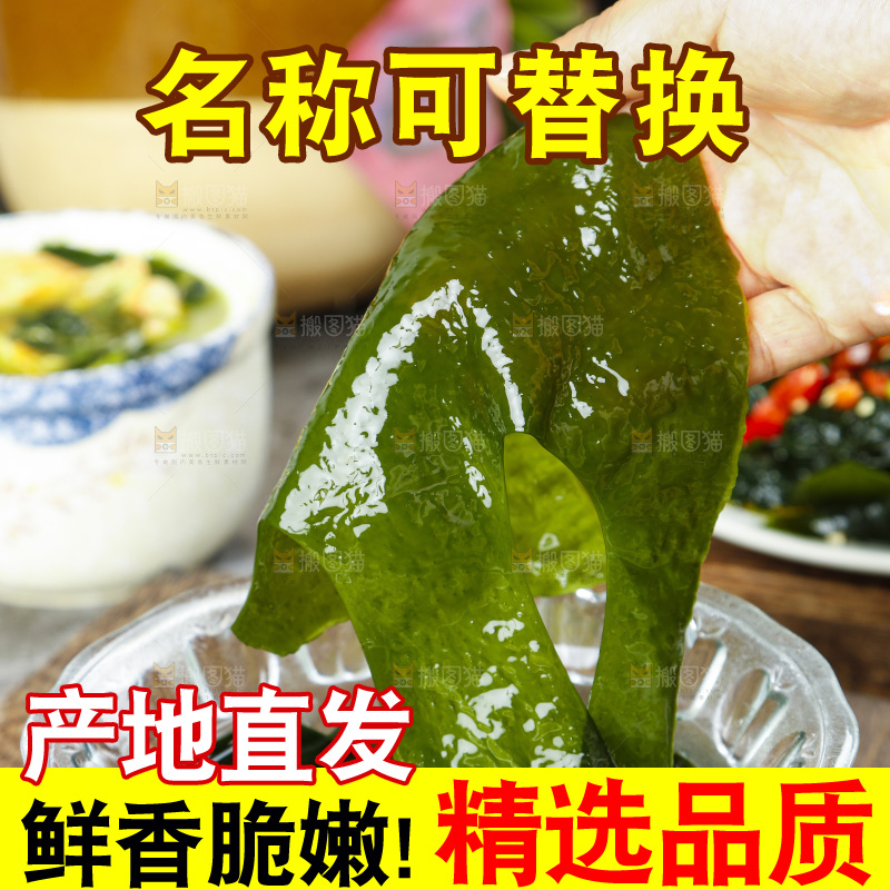 手拿裙带菜
