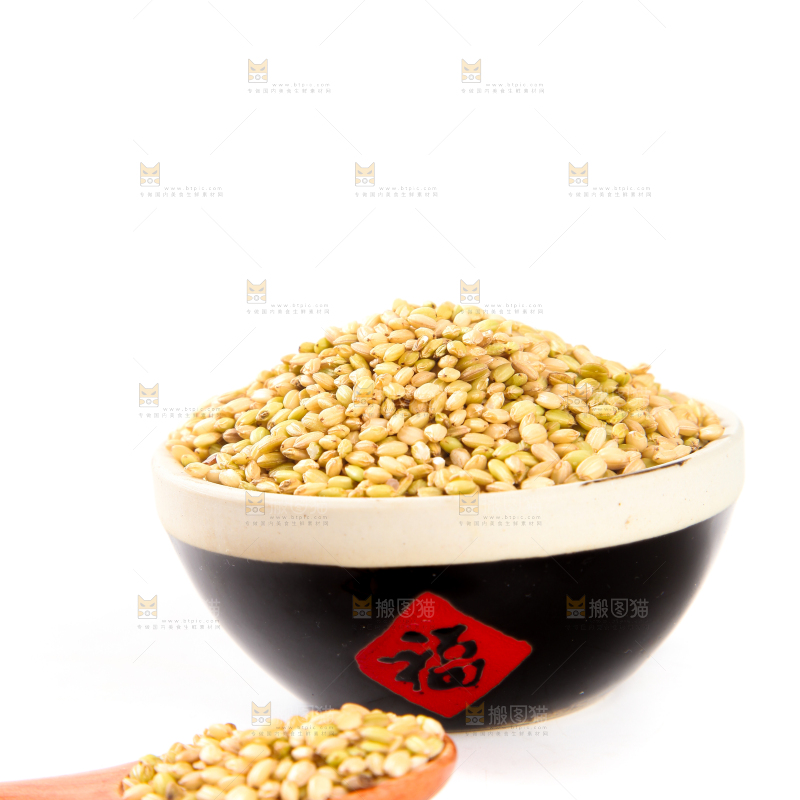 白底上的绿香米