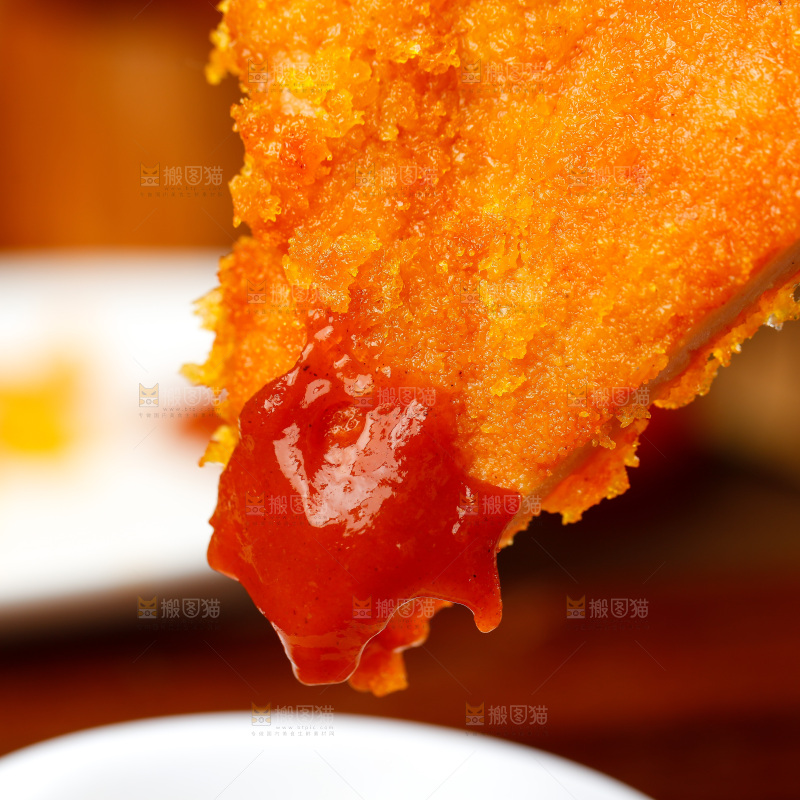 鸡排蘸酱