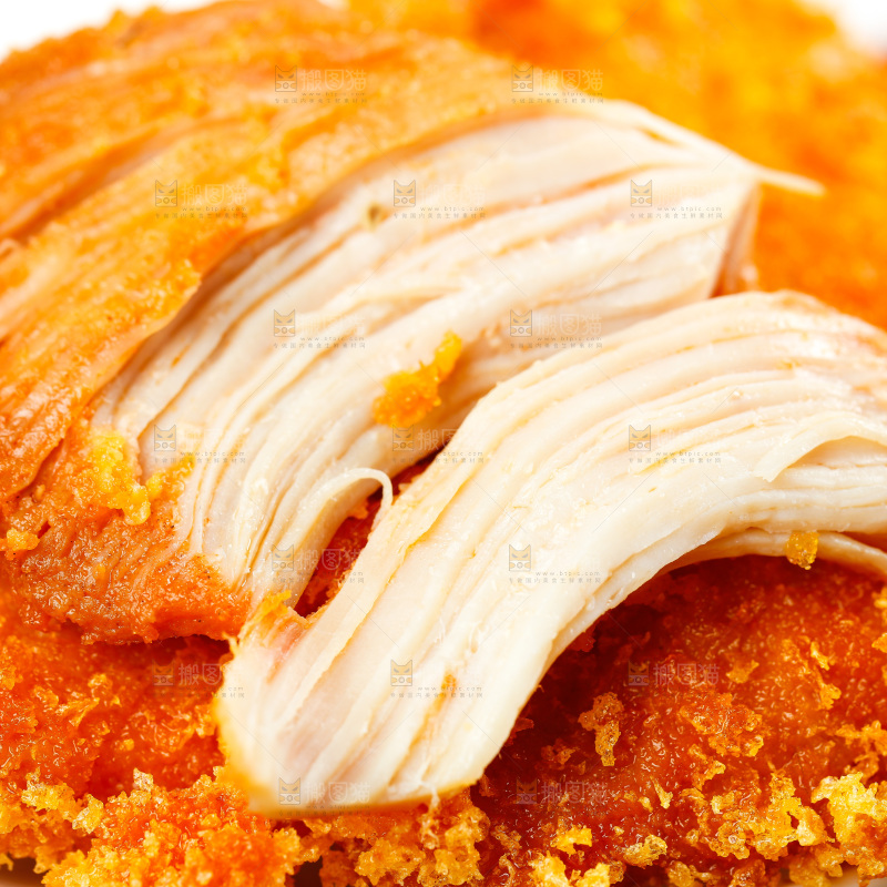 盘子里的炸鸡排