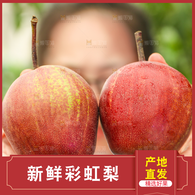 手拿彩虹梨