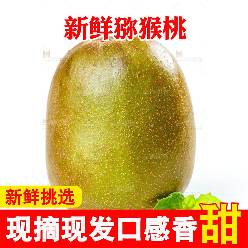 白底上的猕猴桃