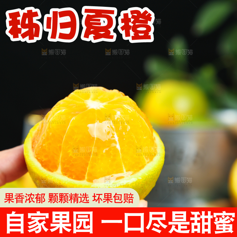 手拿削皮的夏橙
