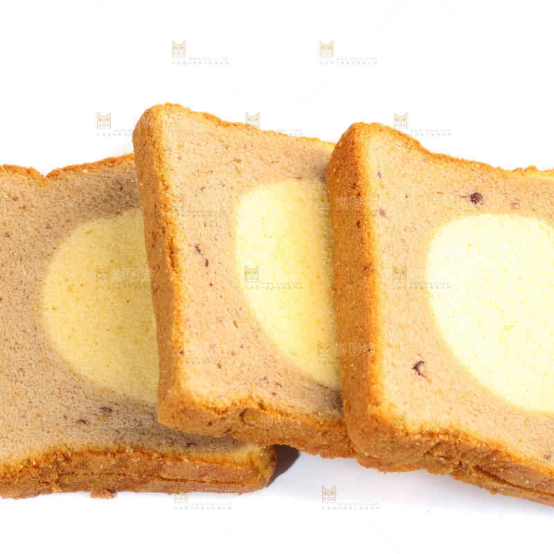白底上的红豆双拼吐司