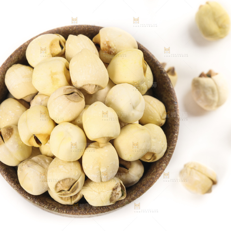 白底上的九鲤湖白莲子