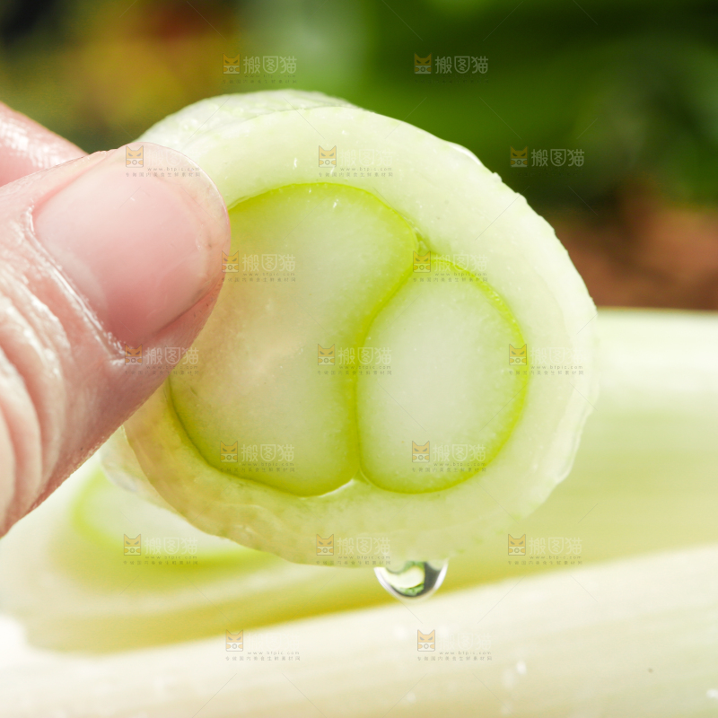 手拿大葱片