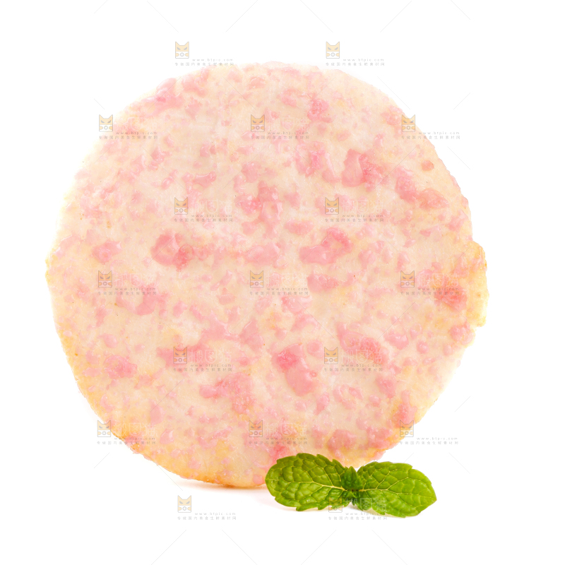 白底上放着雪饼