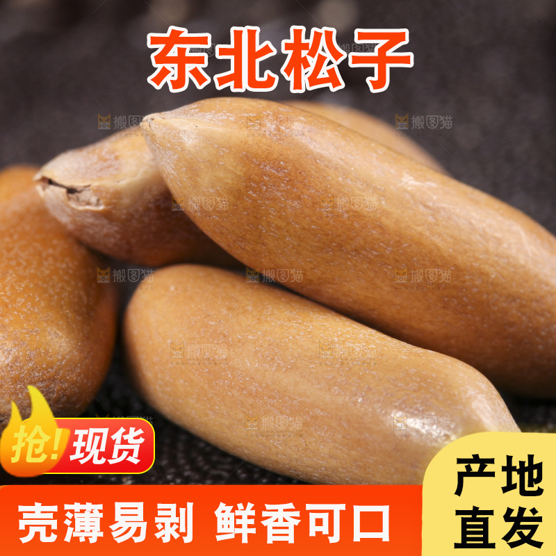 黑底上的巴西松子