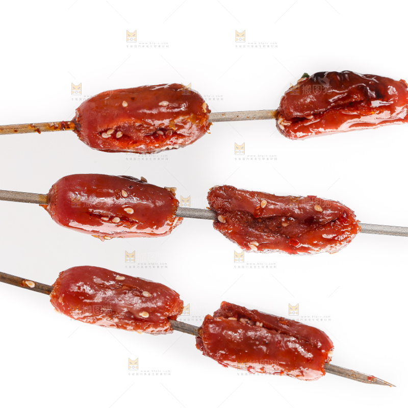签子上串着脆皮肠串