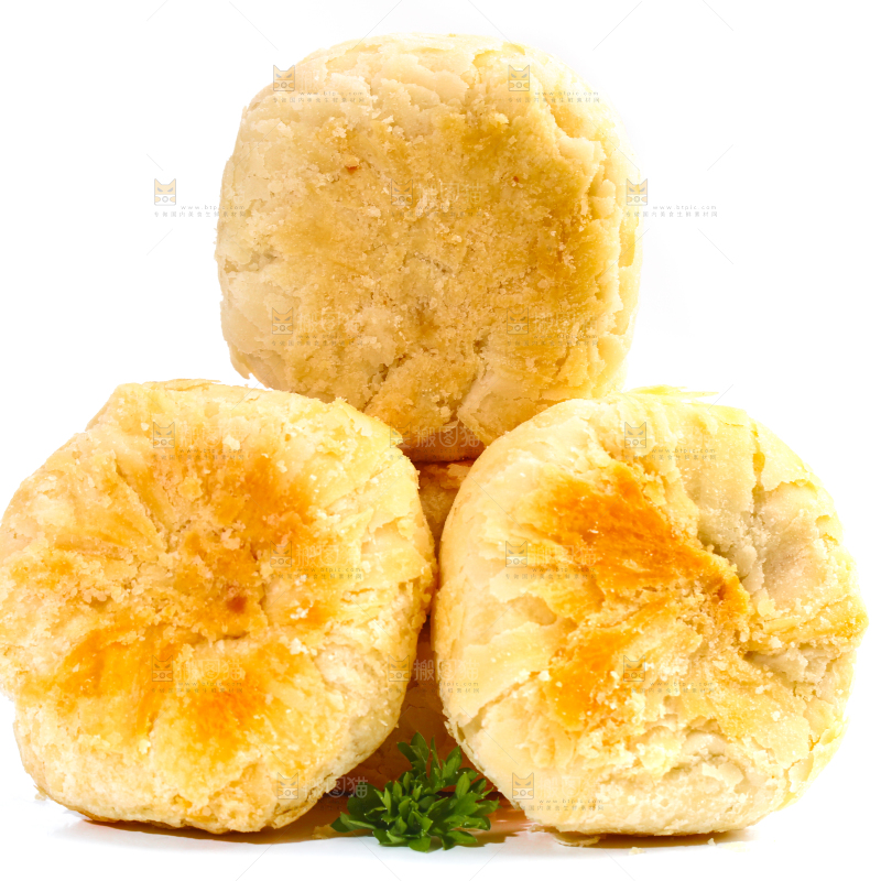 苏式月饼放在白底上