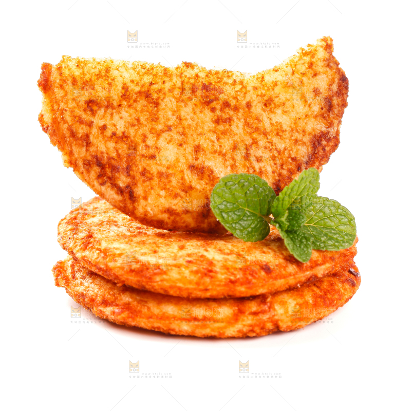 白底上放着酱油饼