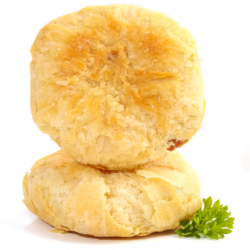 白底上的月饼
