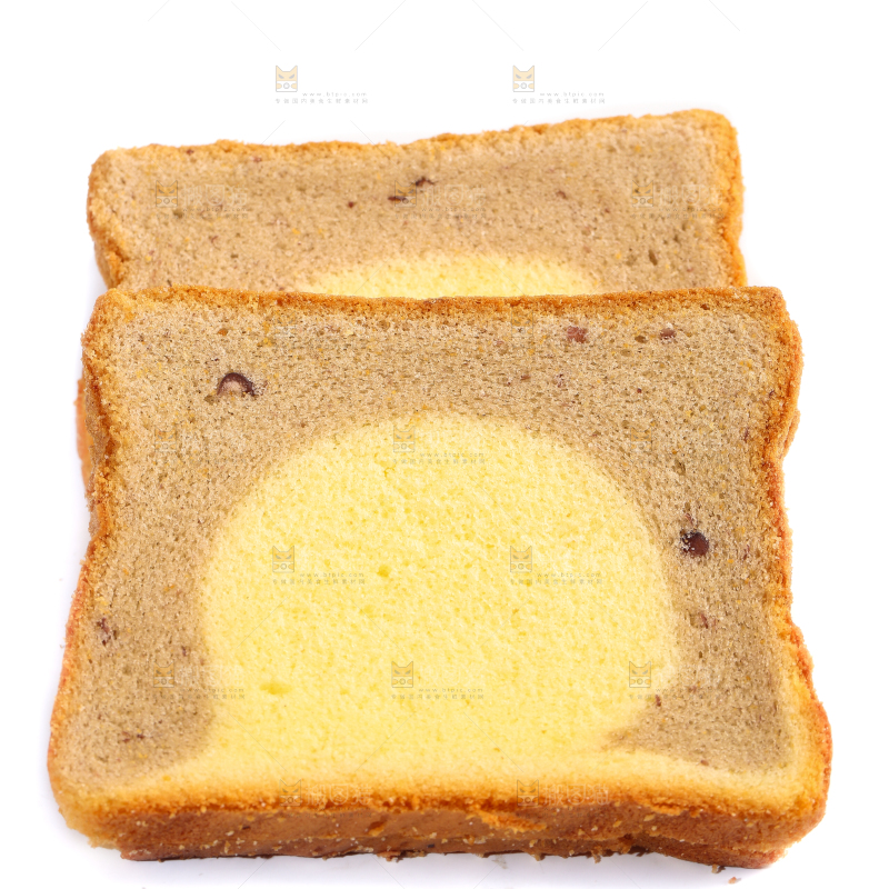 白底上的红豆双拼吐司