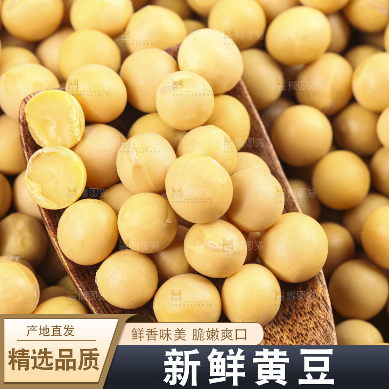 碗里装着农家黄豆