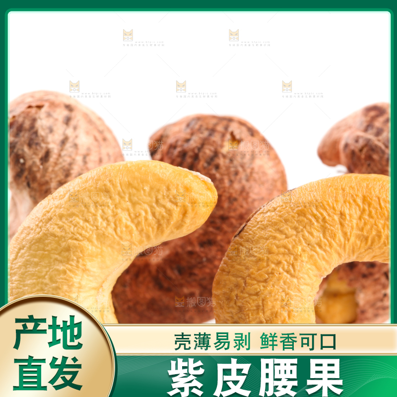 白底上的越南紫皮腰果