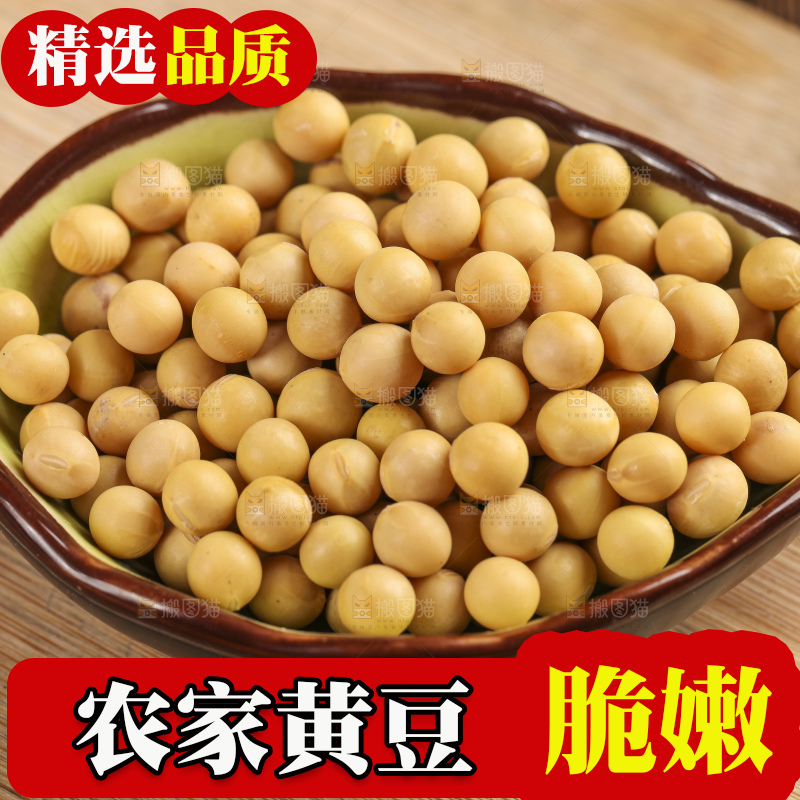 碟子里装着黄大豆