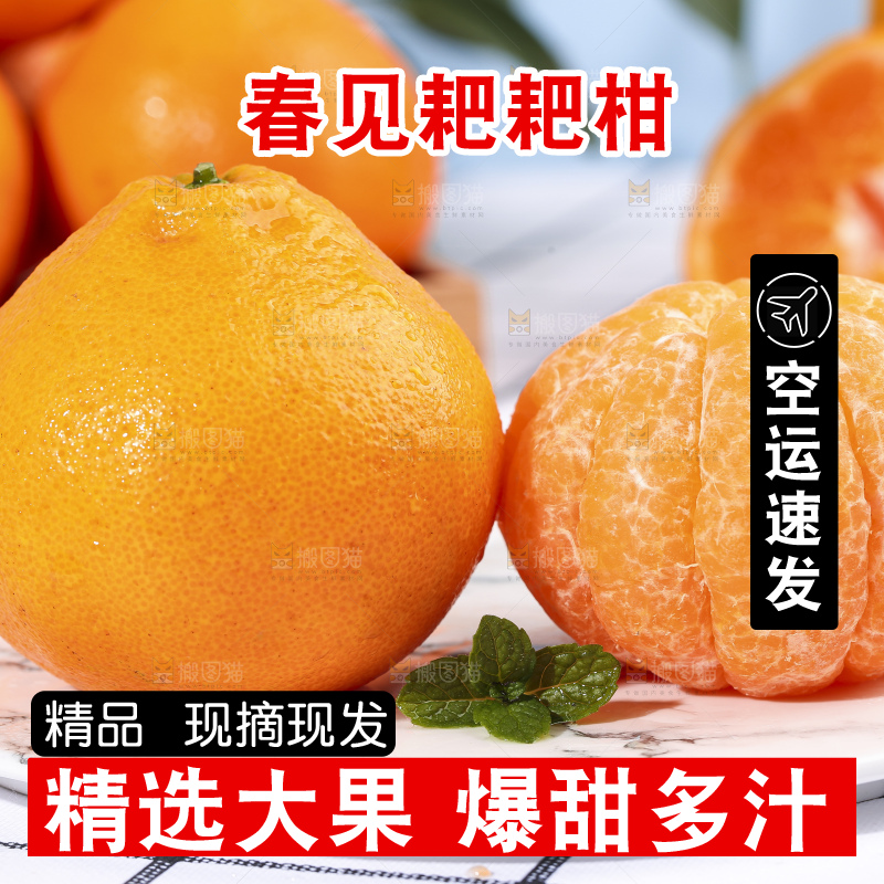盘子里放着剥皮的耙耙柑