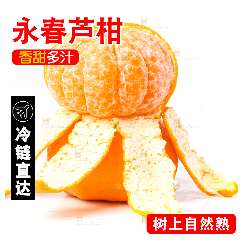 白底上放着芦柑