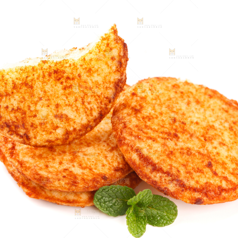 白底上放着酱油饼