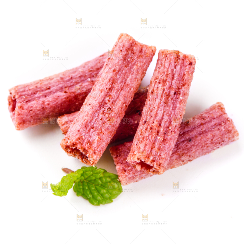 白底上放着紫薯薯条