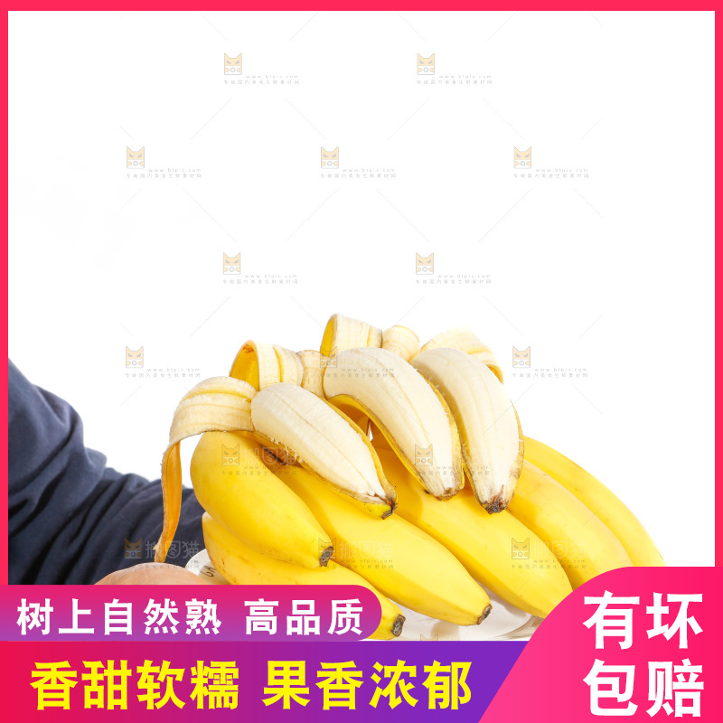 农民手里拿着一串香蕉