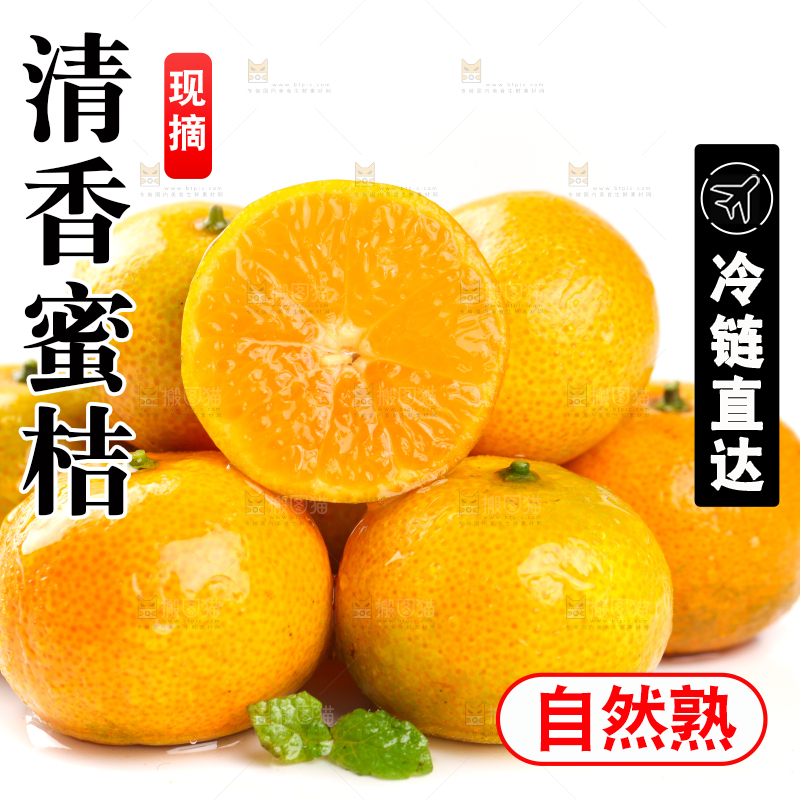 白底上的桂林清香蜜桔