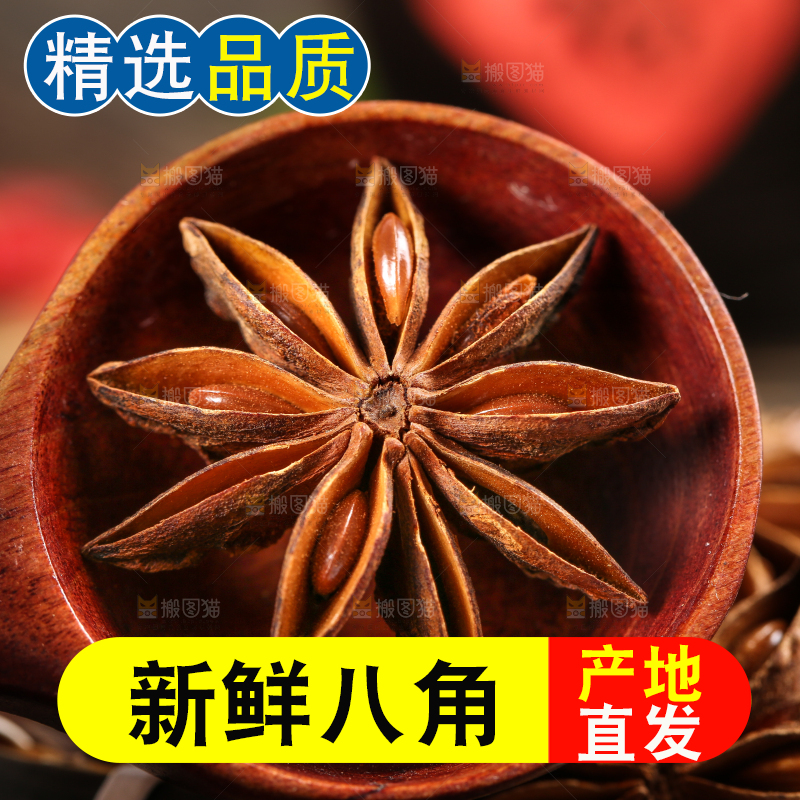 勺子上放着干八角