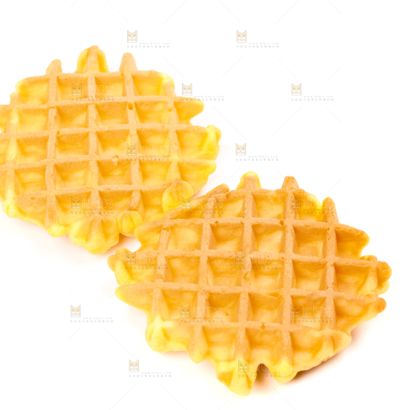 白底上的华夫饼
