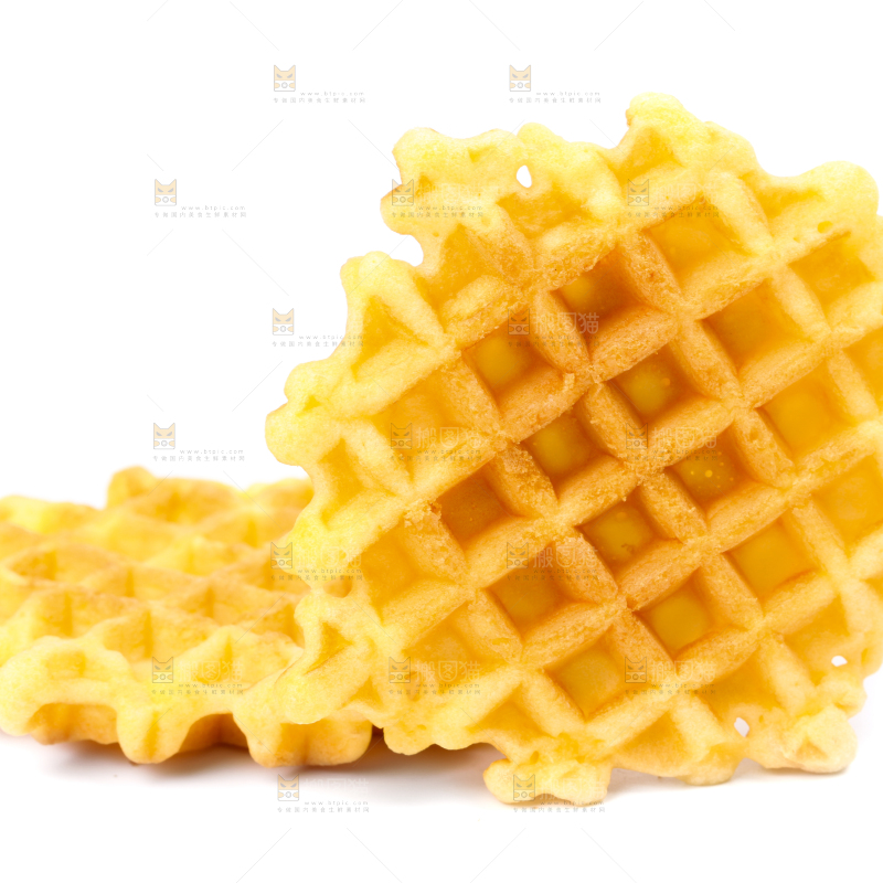 白底上的华夫饼
