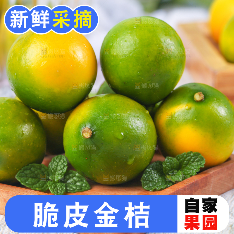 木底上摆放着金橘