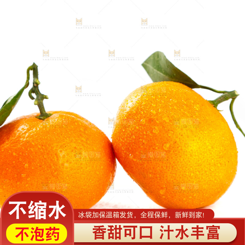 白底上摆放着蜜橘