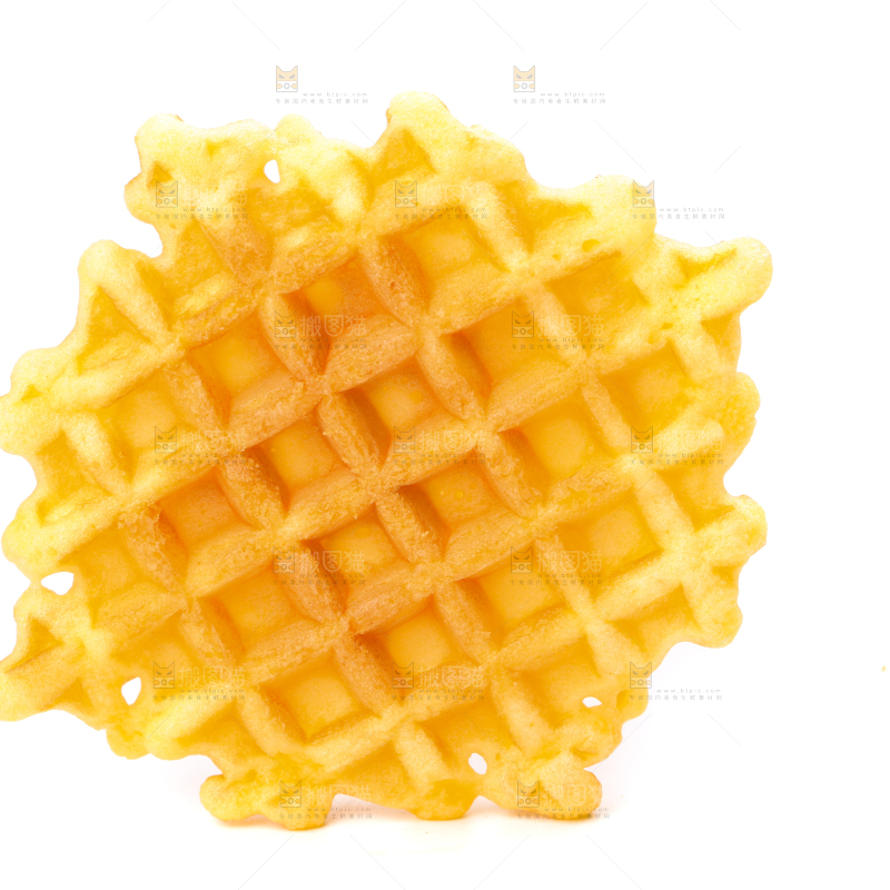 白底上的华夫饼