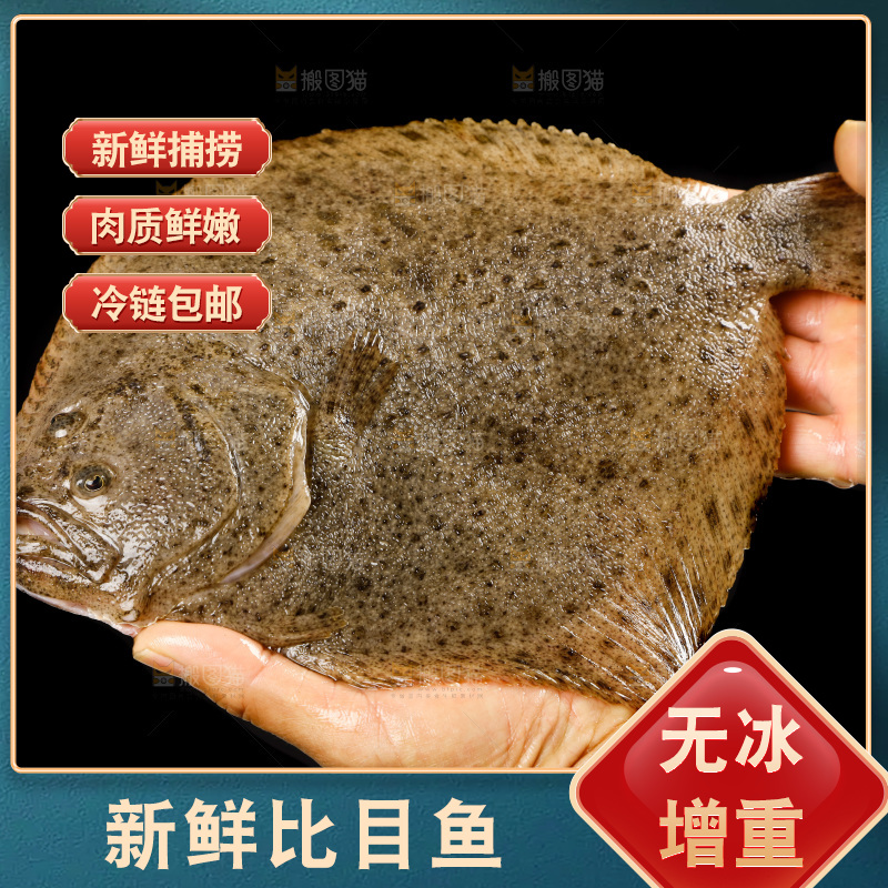 手里拿着比目鱼