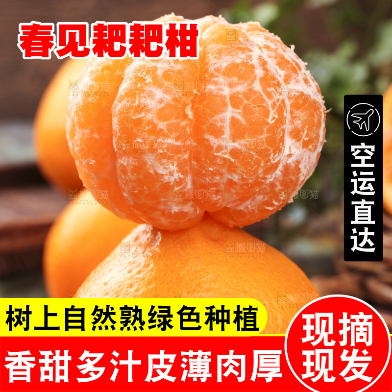 木底上放着剥皮的四川耙耙柑