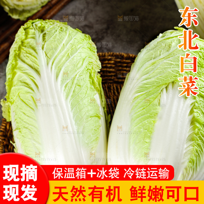 石板上放着一筐山东大白菜