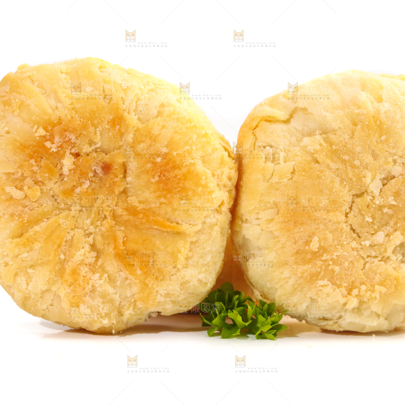 白底上的月饼